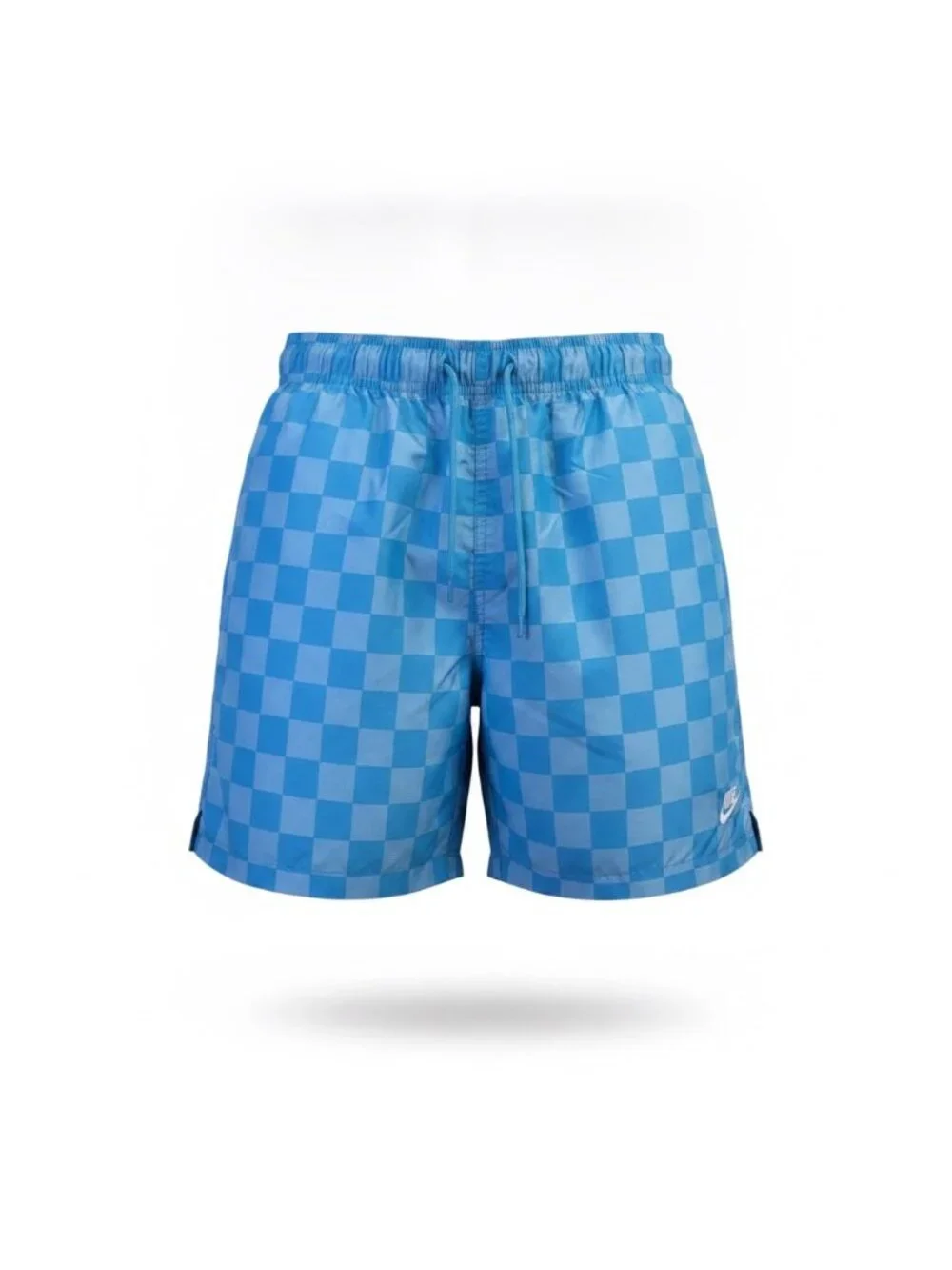 Nike Mens Blue Checkered Swim Shorts Standard Fit Size M